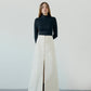 ATASI OFF WHITE COTTON LONG SKIRT