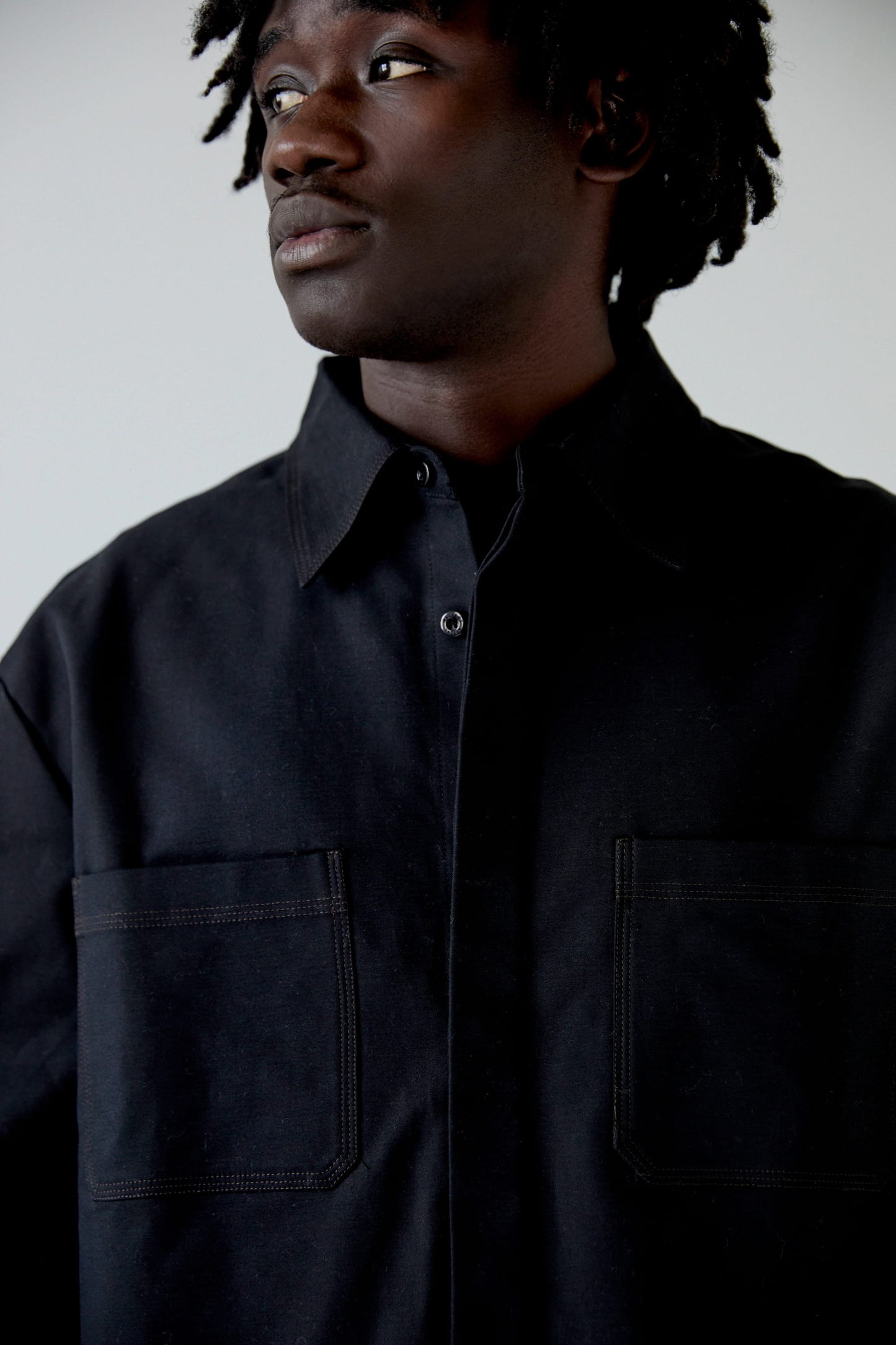 SUPERN BLACK COTTON SHIRT