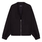 MARTINIQUE ZIP LINEN BOMBER JACKET BLACK