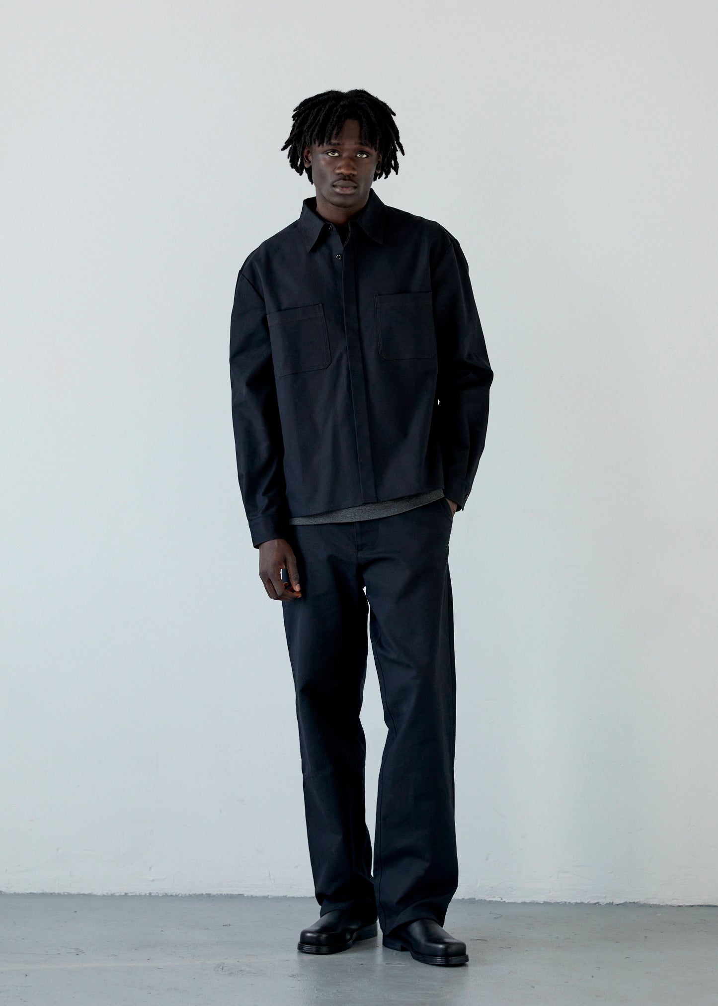 SUPERN BLACK COTTON SHIRT