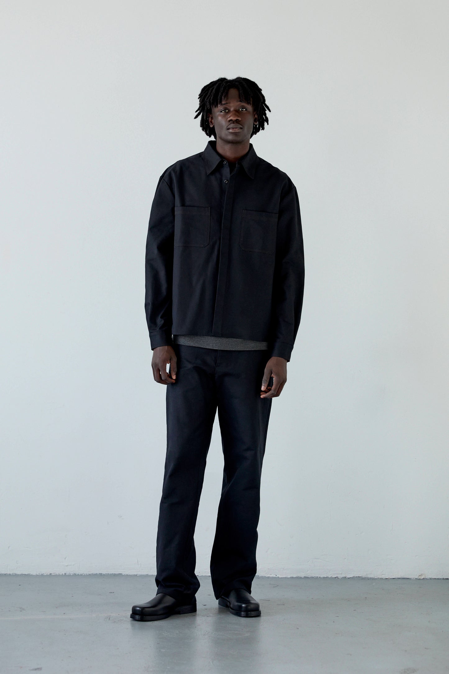 SUPERN BLACK COTTON SHIRT