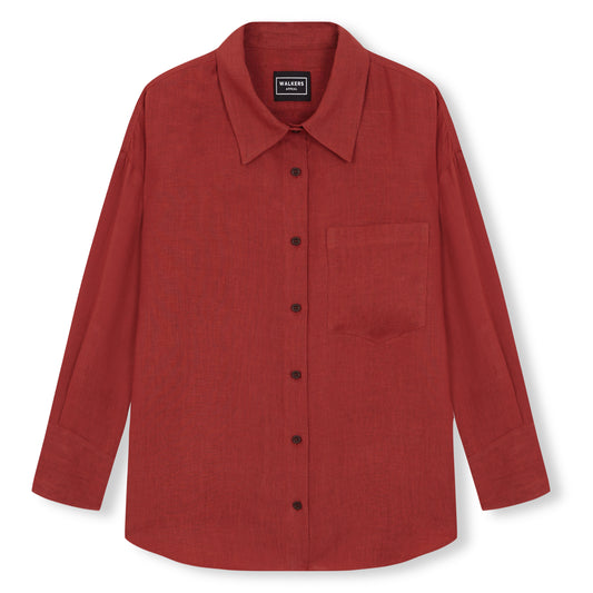 BARBARA LINEN OVERSHIRT WOMAN