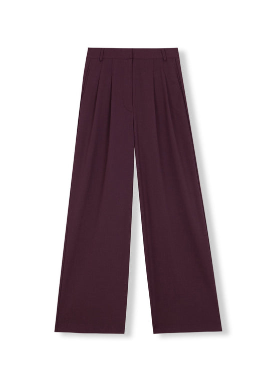 TROPICAL PURPLE WOOL PANTS