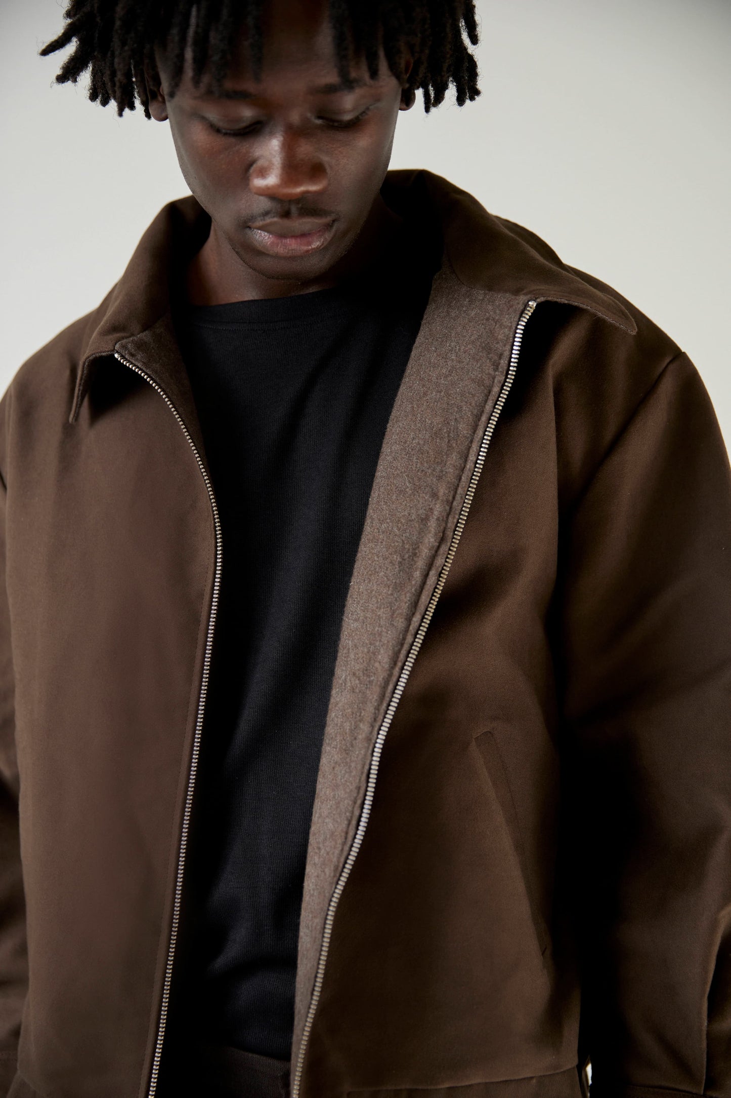 YEN REVERSIBLE BROWN COTTON BOMBER